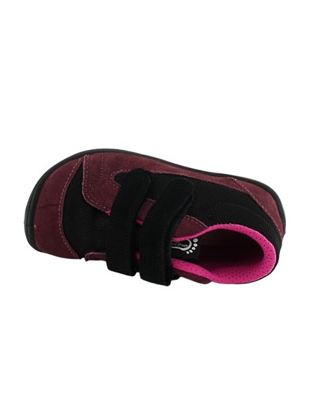 Calzado respetuoso abotinado Bar3foot Granate-Fucsia