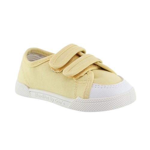 Zapatillas barefoot de lona Blanditos Coco Amarillo