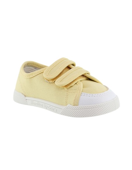 Zapatillas barefoot de lona Blanditos Coco Amarillo