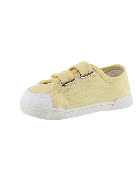 Zapatillas barefoot de lona Blanditos Coco Amarillo