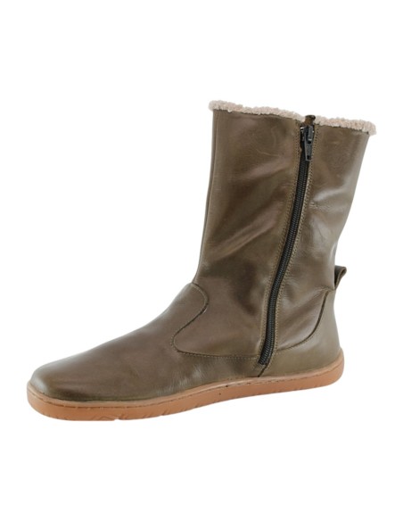 Botas barefoot Cooqueflex Adam verde borreguito