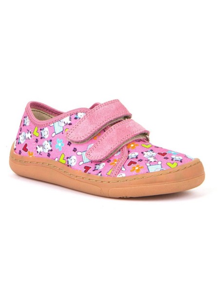 Zapatillas de lona Froddo Barefoot canvas Rosa animales