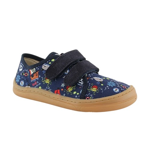 Zapatillas barefoot de lona Froddo Mar Azul