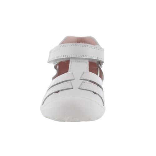 Sandalias respetuosas cerradas Pablosky 023902 Blanco-Rosa 2