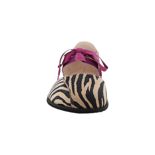 Sandalias barefoot Poppis Zoe Cebra 2