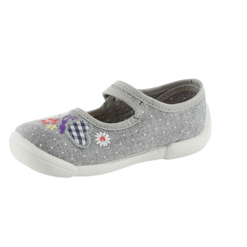 Merceditas de lona Vulladi 2771-590 Gris topitos 2