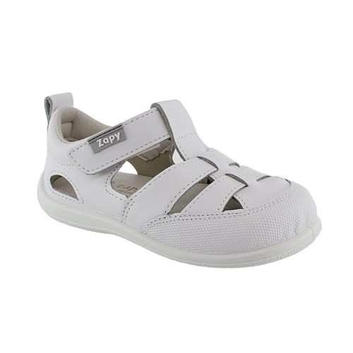 Sandalias respetuosas Zapy 2 Tiras Blanco