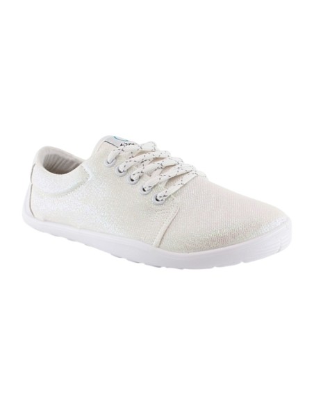 Zapatillas de lona barefoot 4.Bare 4.Urban Blanco Metalizado