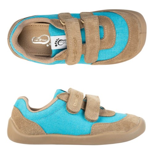 Zapatillas de lona Bar3foot Ohio Turquesa suela SMILE 2