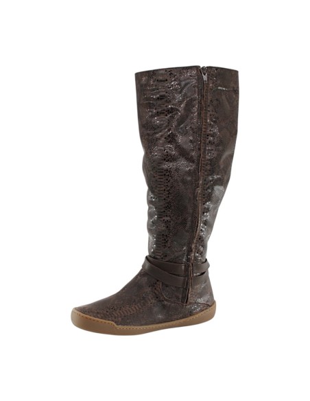 Botas altas barefoot Blandy's Soho Serpiente Marrón