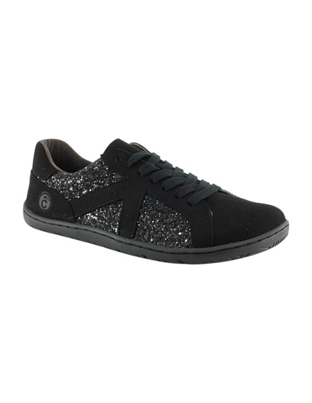 Zapatillas barefoot Coqueflex piso Adam Negro-Glitter