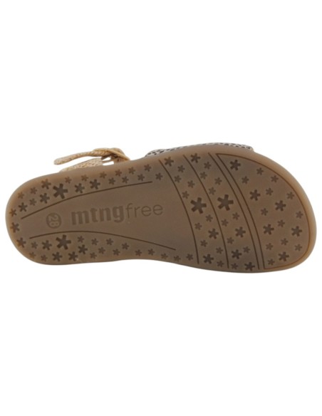 Sandalias veganas barefoot Mustang Maria Puntos Beige