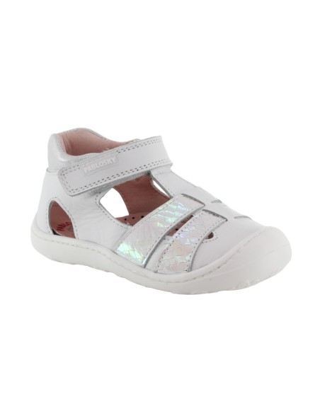 Sandalias respetuosas cerradas Pablosky 023902 Blanco-Rosa