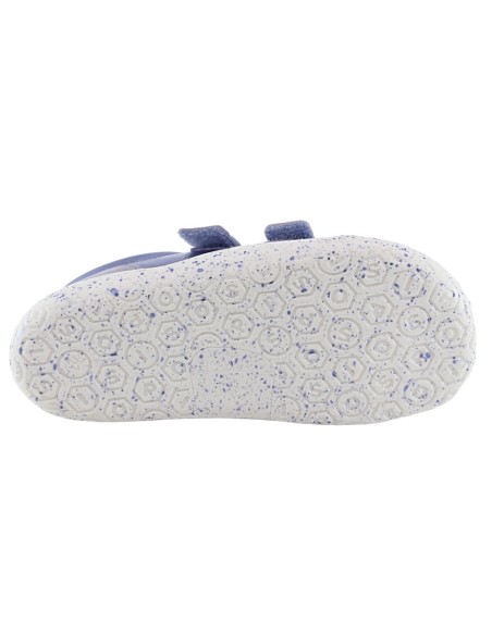 Zapatos barefoot Poppis Piel Lila Metalizado
