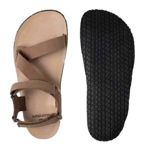 Sandalias barefoot Quondam Origami Marrón 2