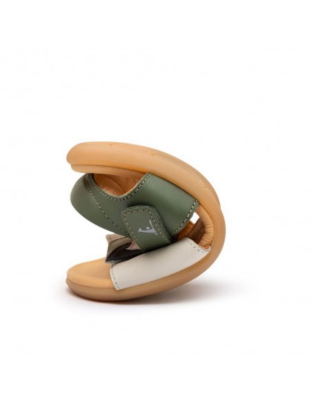 Sandalias barefoot Tip Toey Joey Toucan Beige-Verde