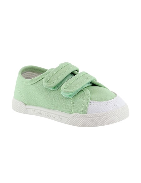 Zapatillas barefoot de lona Blanditos Coco Verde