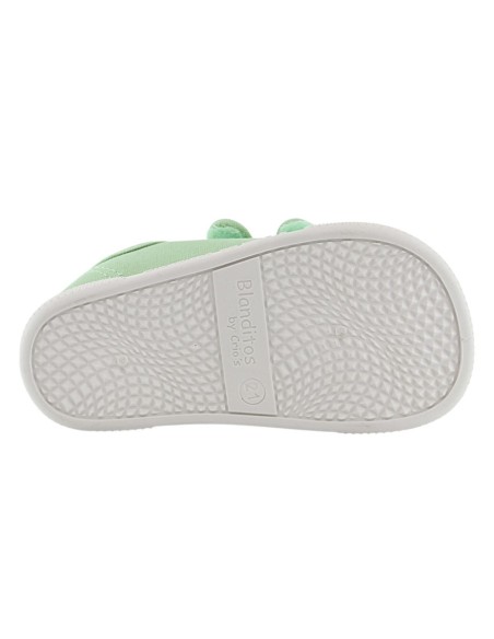 Zapatillas barefoot de lona Blanditos Coco Verde
