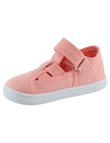 Sandalias de lona barefoot Blanditos Molly Coral