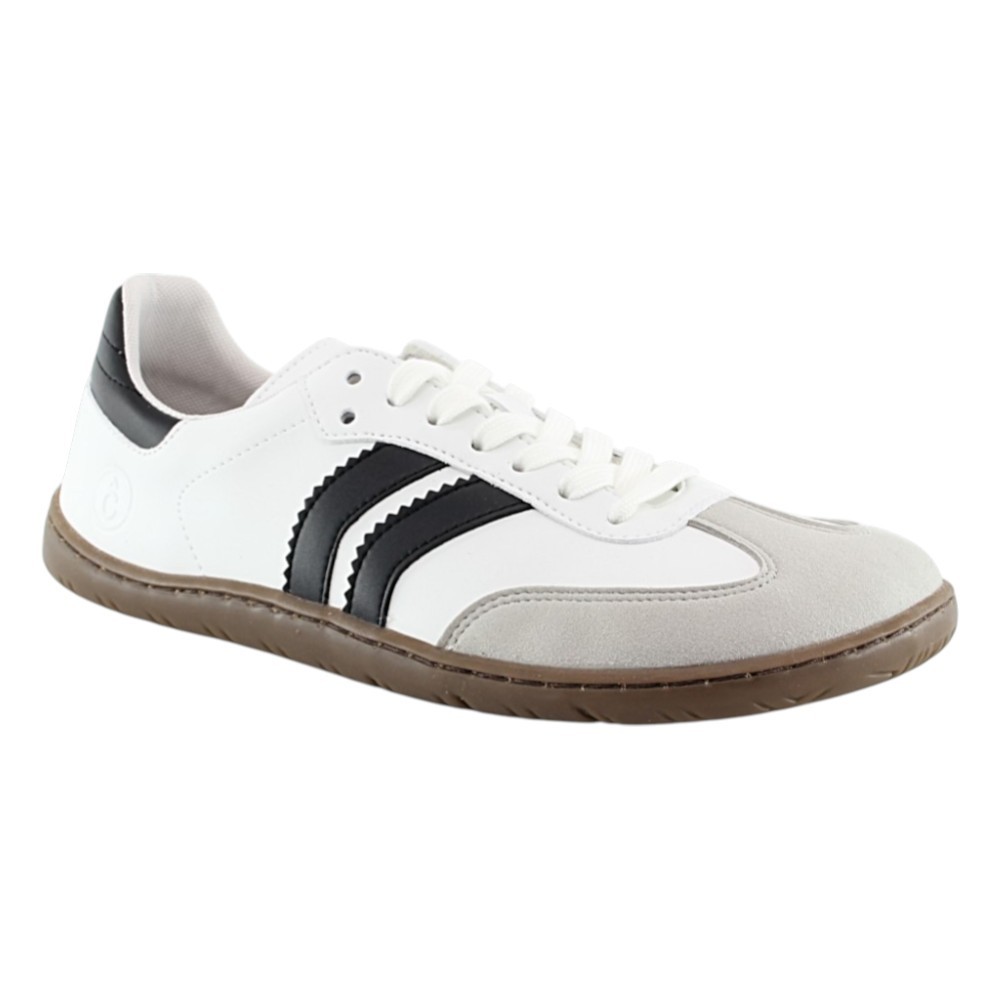 Zapatillas barefoot Coqueflex 4415 Piso Adam Blanco-Negro