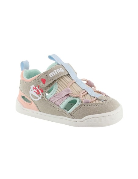 Sandalias barefoot Mustang Free Gris-Rosa