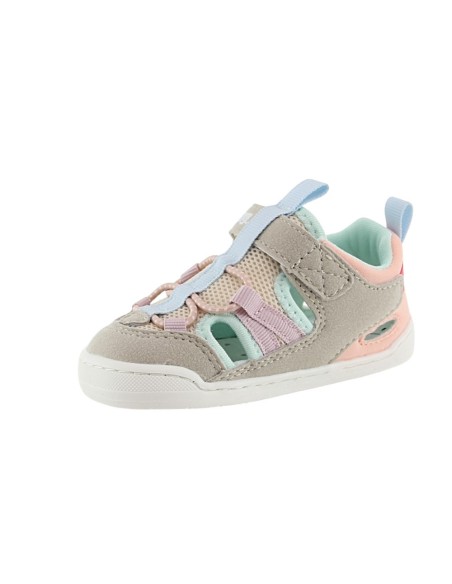 Sandalias barefoot Mustang Free Gris-Rosa
