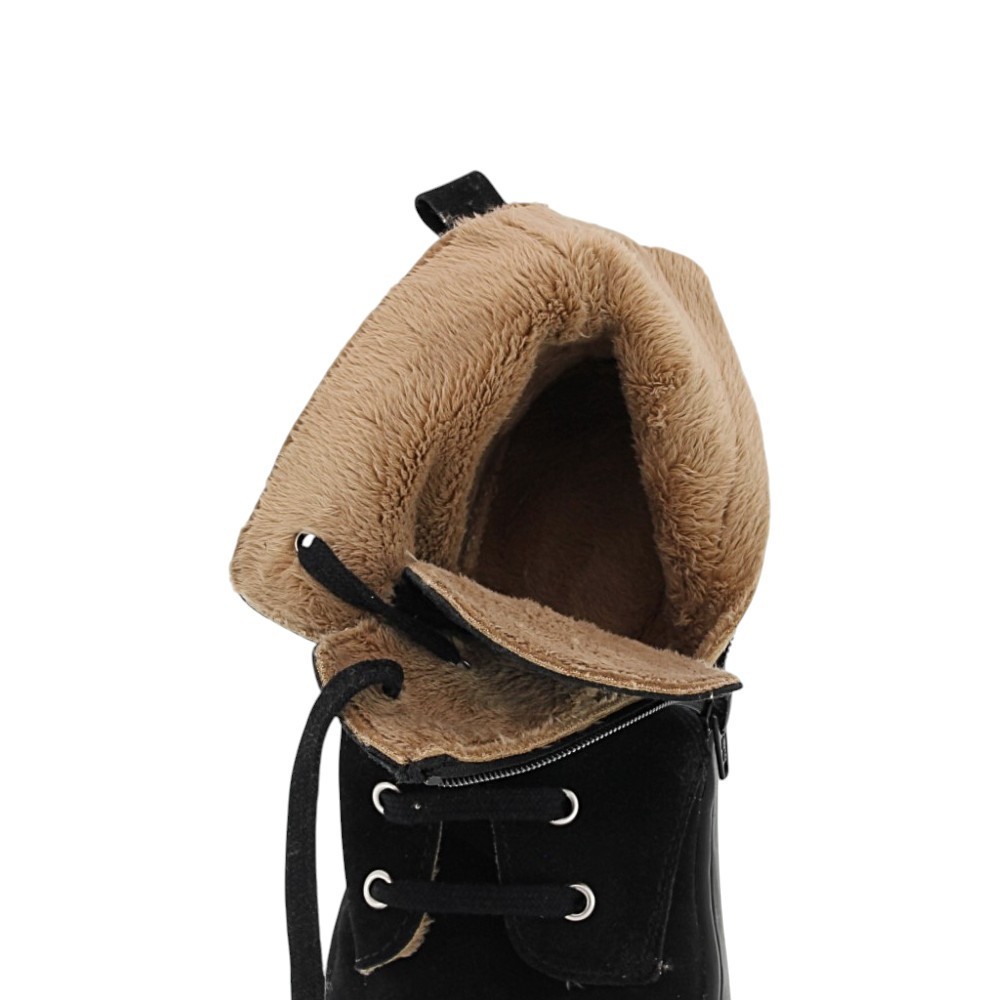 Botas militares barefoot Flexi Nens Forro pelo 9085-X Serraje Negro