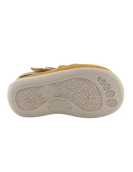 Sandalias respetuosas ZapyFlex  2 Tiras Mostaza