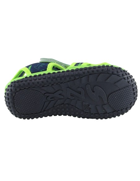 Sandalias de agua Bubble Kids Tiburones Azul-Verde