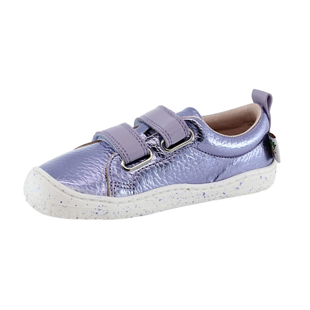Zapatos barefoot Poppis Piel Lila Metalizado