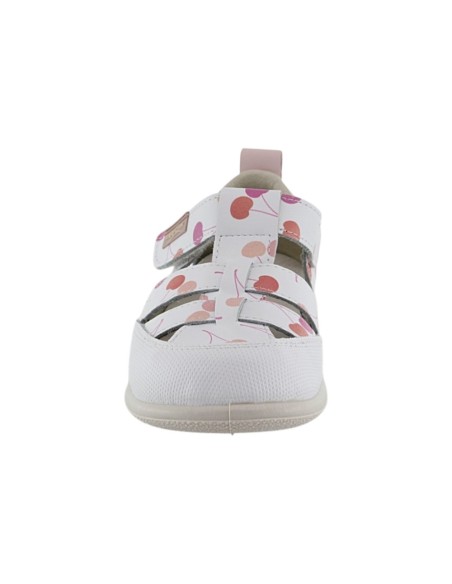 Sandalias respetuosas ZapyFlex 2 Tiras Blanco-Cerezas