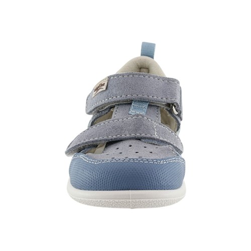 Sandalias respetuosas Zapyflex Doble Velcro Celeste 2