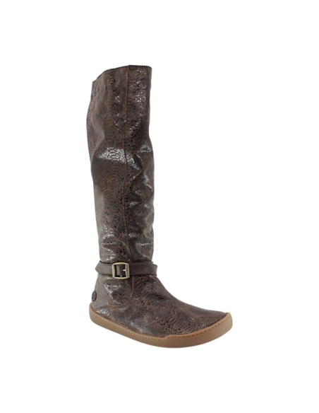 Botas altas barefoot Blandy's Soho Serpiente Marrón