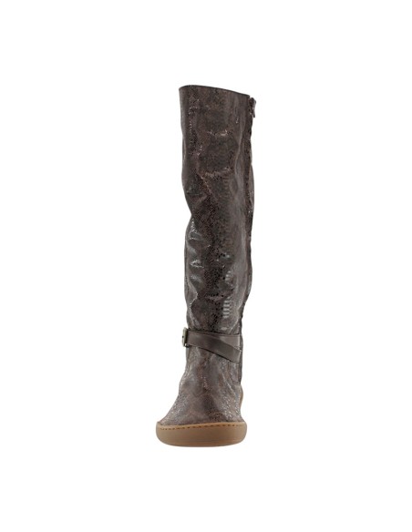 Botas altas barefoot Blandy's Soho Serpiente Marrón