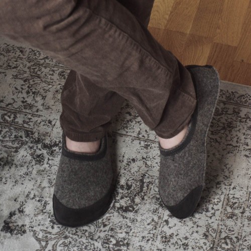 Zapatillas de casa barefoot OmaKing fieltro Gris 2