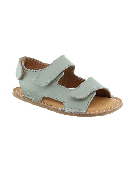 Sandalias respetuosas 3 velcros Saltarín Turquesa