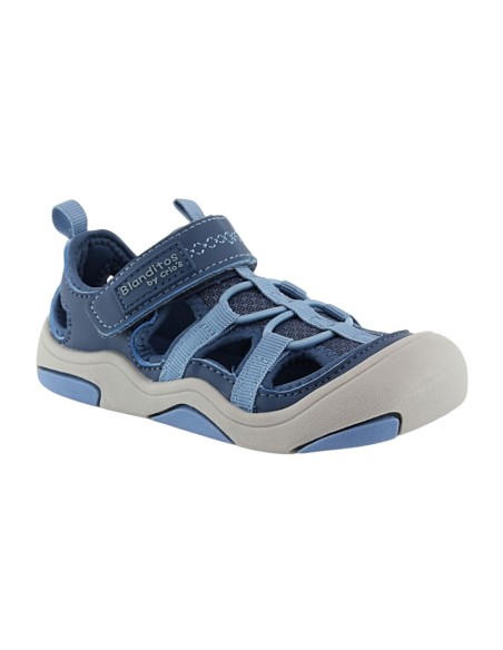 Sandalia deportiva barefoot Blanditos Olimpo Azul