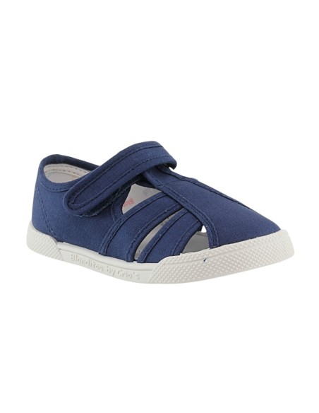 Sandalias de lona respetuosas Blanditos Mango Azul