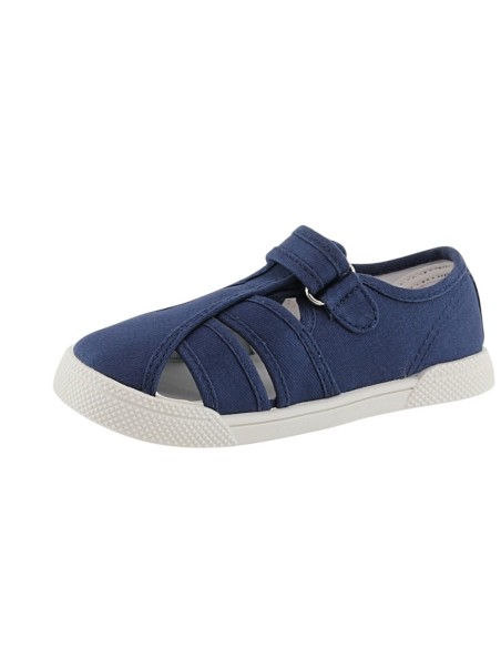 Sandalias de lona respetuosas Blanditos Mango Azul