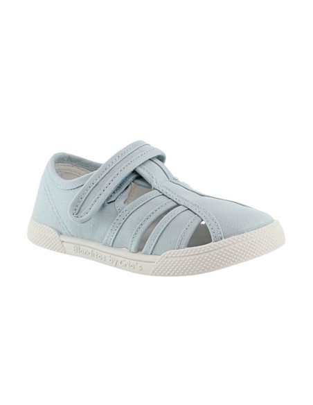 Sandalias de lona respetuosas Blanditos Mango Celeste