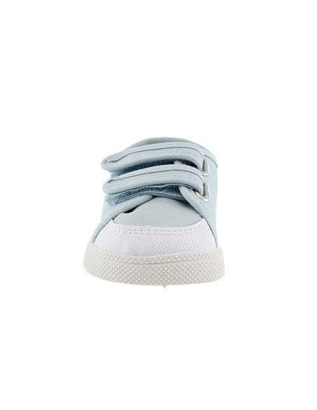 Zapatillas barefoot de lona Blanditos Coco Azul celeste