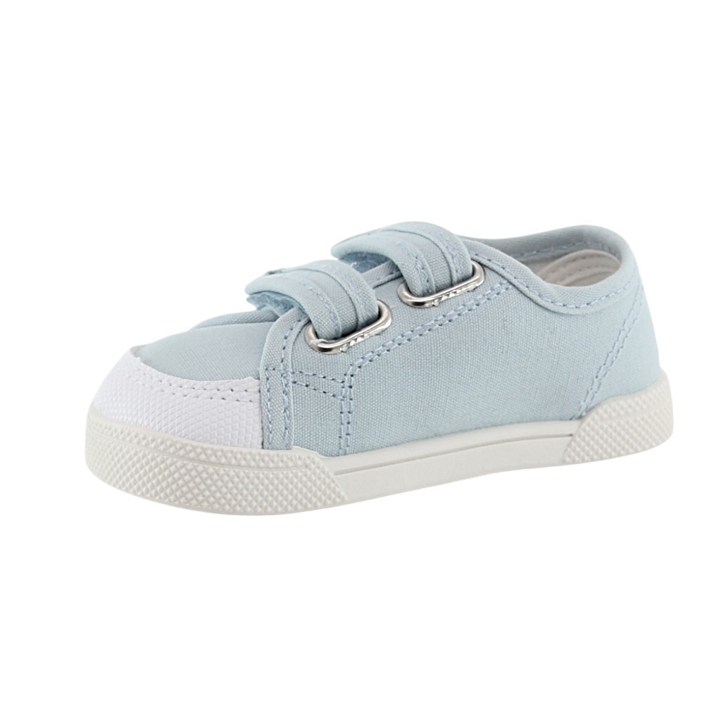 Zapatillas barefoot de lona Blanditos Coco Azul celeste