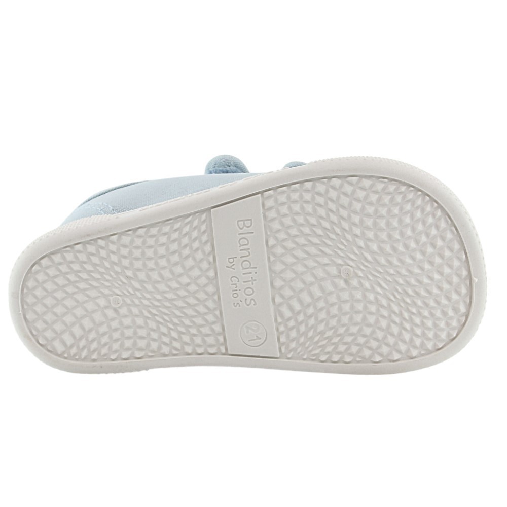 Zapatillas barefoot de lona Blanditos Coco Azul celeste