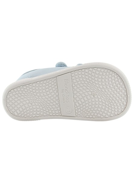 Zapatillas barefoot de lona Blanditos Coco Azul celeste