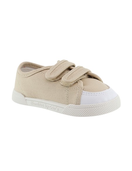 Zapatillas barefoot de lona Blanditos Coco Beige
