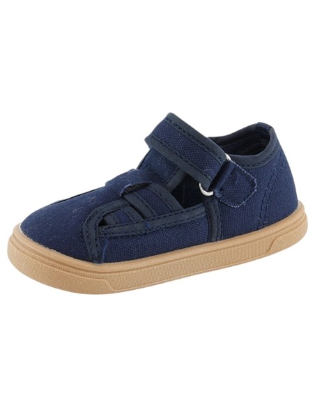Sandalias de lona barefoot Blanditos Molly Navy