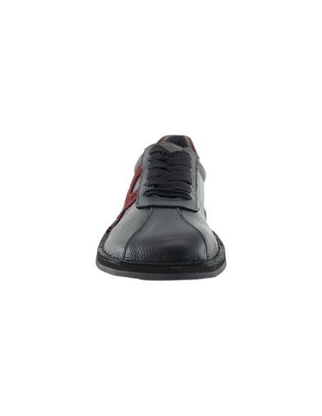 Zapatos barefoot Boston piel Negro-Granate