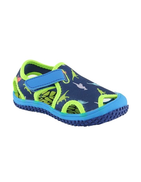 Sandalias de agua Bubble Kids Dinos Azul-Verde