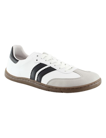 Zapatillas barefoot Coqueflex 4415 Piso Adam Blanco-Negro