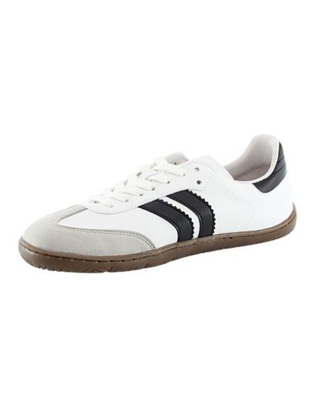 Zapatillas barefoot Coqueflex 4415 Piso Adam Blanco-Negro